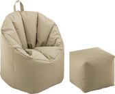 Pippa Design Zitzak Buiten - zitstoel en voetensteun outdoor  - beige