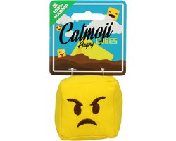 Emoji Cat Cube Angry (met MadNip) Speelgoed voor katten - Kattenspeelgoed - Kattenspeeltjes