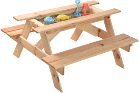 Mini Picknick Tafel - Zandbak - 90 x 85 x 46 CM - Voor Kinderen - | bol.com