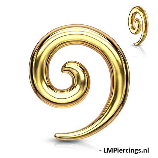 2.4 mm taper spiraal gold plated