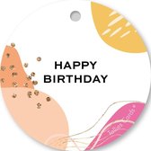 Tallies Cards - kadokaartjes  - bloemenkaartjes - Happy Birthday - Abstract - set van 5 kaarten - verjaardagskaart - verjaardag - felicitatie - proficiat - 100% Duurzaam