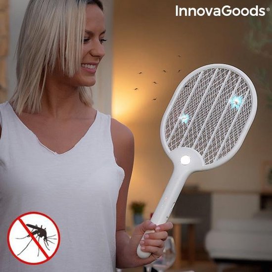 Raquette rechargeable pour tuer les insectes - Anti-moustique - Raquette...  | bol.com