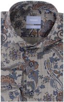 Overhemd katoen paisley op visgraat - Tailored Fit