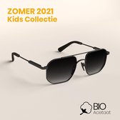 Junior & Junior - Kinderzonnebril Oslo - UV400 bescherming - 8 tot 12 jaar - Oslo zwart