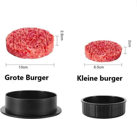 Hamburgerpers - 3 in 1 hamburgerpers - gevulde hamburger(s) maken -  hamburgervormer | bol.com