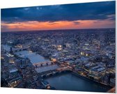 Wandpaneel Stad van boven  | 180 x 120  CM | Zwart frame | Wandgeschroefd (19 mm)