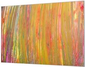 Wandpaneel Abstracte kleuren  | 100 x 70  CM | Zwart frame | Wandgeschroefd (19 mm)
