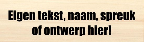 Foto: Populieren plank te personaliseren met naam eigen tekst of eigen ontwerp naambord bewegwijzering 37x10cm