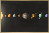 JUNIQE - Poster met kunststof lijst Solar system -40x60 /Kleurrijk