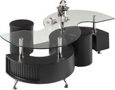Rousseau - Salontafel - Zwart - 130x70x45 cm