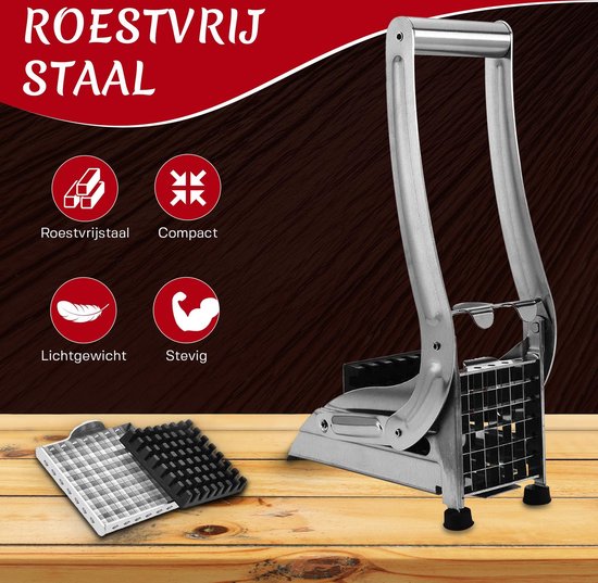 Frietsnijder - Patatsnijder - Professioneel - RVS - Zilver