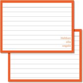 Nederlands Flashcards Oranje A7 - 50 Flashcards A7 - Systeemkaarten - Flitskaarten - indexkaarten - Flashkaarten - pakje van 50 stuks - “Hebban olla vogala” - gelinieerd dubbelzijd