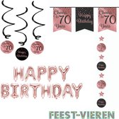 Verjaardagspakket rose goud 70 jaar