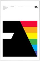 JUNIQE - Poster met kunststof lijst Pink Floyd Dark Side Of The Moon