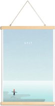 JUNIQE - Posterhanger Sylt - retro -20x30 /Blauw