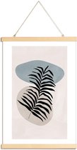 JUNIQE - Posterhanger Stone Reed -30x45 /Blauw & Ivoor