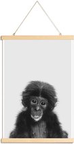 JUNIQE - Posterhanger Bonobo Classic -20x30 /Wit & Zwart