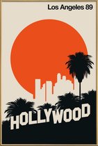 JUNIQE - Poster met kunststof lijst Vintage Los Angeles 89 -13x18