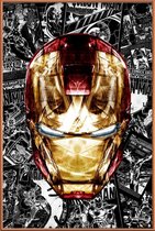 JUNIQE - Poster met kunststof lijst Blood & Gold -13x18 /Geel & Grijs