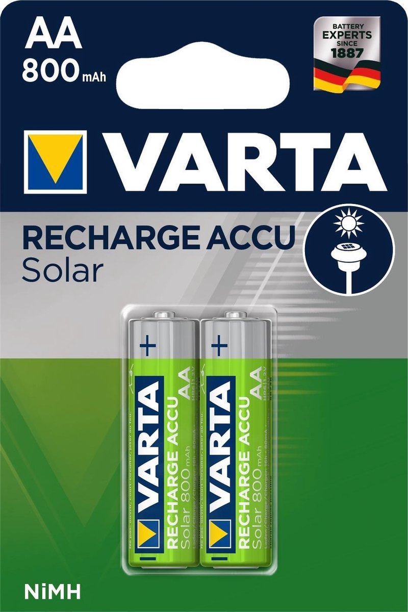 Varta Solar Batterijen | AA | 800 mAh | NiMH Nikkelmetaalhydride