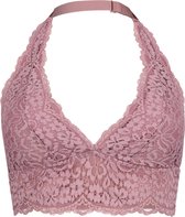 Hunkemöller Dames Lingerie Voorgevormde halter bralette Rose  - Paars - maat L