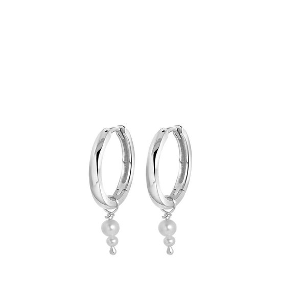Boucles d'oreilles en argent avec pendentif perles d'eau douce