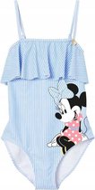 Minnie Mouse blauw gestreept badpak - maat 116/122 - Disney zwempak