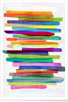 JUNIQE - Poster Colorful Stripes 1 -40x60 /Kleurrijk