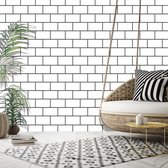 Dutch Wallcoverings - Beaux arts 2 brick tile white