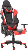 Frisson life Ergonomische Gamingstoel - Hoogte Verstelbaar - Wieltjes - Armleuning - Bureaustoel rood en zwart kunstleer