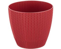 3 Bloempotten Sumela smartpot 5L met drainagesysteem haakmotief rood