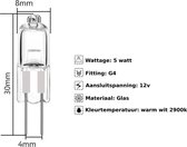 G4 halogeenlamp (5 watt), zuinig en zachte verlichting
