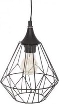 Industriële hanglamp - Zwart - D19 x H24 cm - Draadlamp - Hanglamp eetkamer- Lamp woonkamer - Industrieel design - Landelijk - Een echte blikvanger in uw huis!