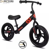 Loopfiets - Jongens en Meisjes - 12 inch - Zwart.    EXPRESSRY STORE®