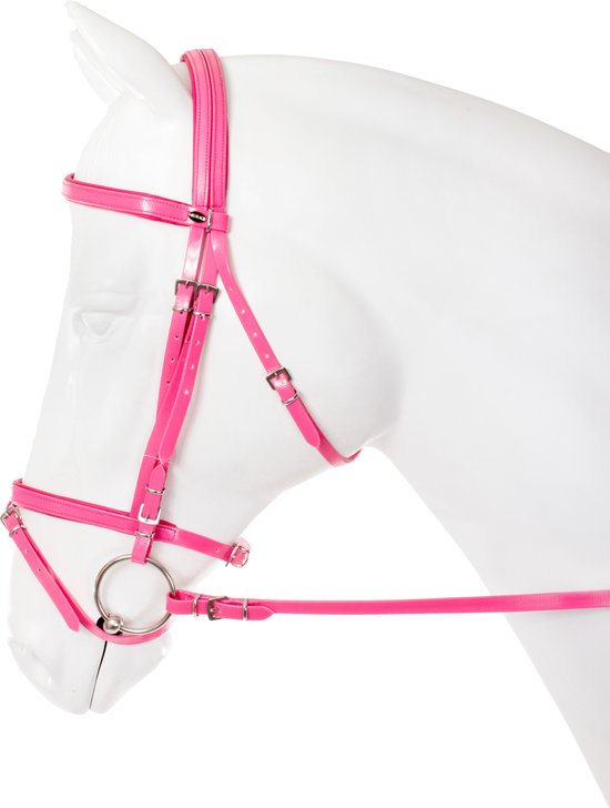Horka Hoofdstel Pvc Flashy Middenroze - paard Horka Hoofdstel Pvc Flashy Middenroze - paard