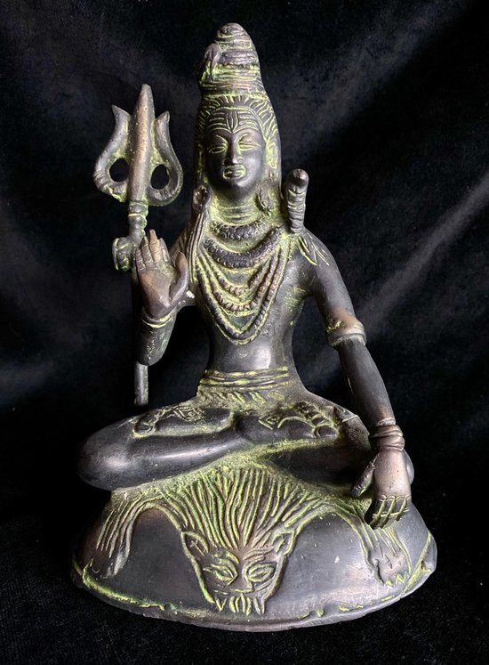 Magnifique Shiva de bronze 19 cm 1,3 kg Buddha G #
