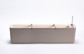 Berberis Balkon Plantenbak - 80x20x20cm - Taupe - met Waterreservoir+ Waterniveau Indicator