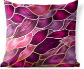 Coussins d'extérieur - Jardin - Fond abstrait violet et or - 50x50 cm