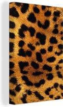 Peau d'animal de léopard 80x120 cm - Tirage photo sur toile (Décoration murale salon / chambre) / Peintures sur toile animaux sauvages