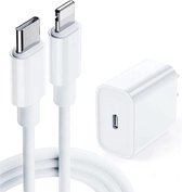 DrPhone - Lunar Pro series - 18W Oplader - 1 Meter USB-C naar Lightning Kabel 5V Lader - Geschikt voor iPhone / IPad 13/11/12 / PRO (MAX)iOS Tablet Pro / Air / Mini