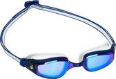 Aquasphere Fastlane - Zwembril - Volwassenen - Blue Titanium Mirrored Lens - Blauw/Wit