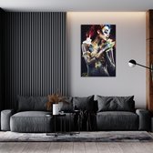 Luxe Canvas Schilderij Gold Girl | 75x100 | Woonkamer | Slaapkamer | Kantoor | Style| Succes | Art | Modern | Lifestyle | Abstract | Goud | ** 4CM DIK! 3D Effect**