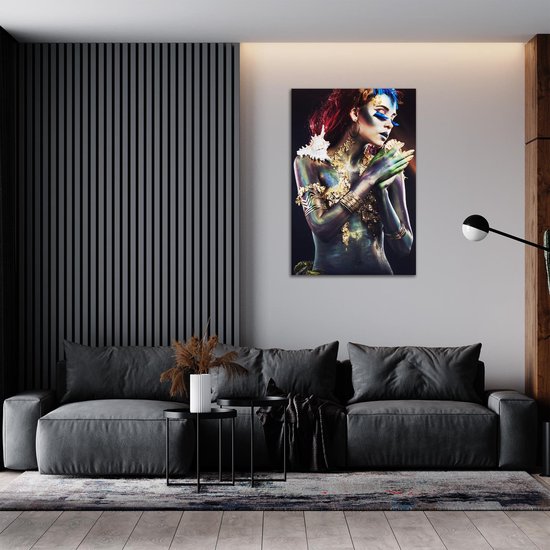 Luxe Canvas Schilderij Gold Girl | 75x100 | Woonkamer | Slaapkamer |  Kantoor | Style|... | bol.com