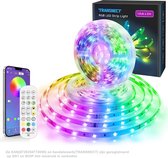 TRANSNECT ® – LED light strip 3 meter met Smart App en IR Afstandsbediening –16 Miljoen Kleur lights – One Key Muziek Sync – Zelfklevend