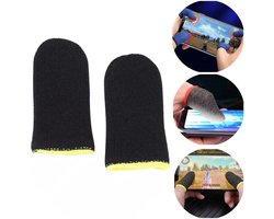 Pockinity Handschoen Gaming - 4x Stuks - Finger Sleeve - Gaming Gloves - Vingerhoesjes gamen - Thumb Grips - Pubg - Zwart