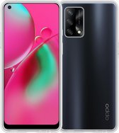 Hoes Geschikt voor OPPO A74 4G Hoesje Siliconen Back Cover Case - Hoesje Geschikt voor OPPO A74 4G Hoes Cover Hoesje - Transparant