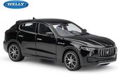 Maserati Levante 2016 (Zwart) (20 cm) 1/24 Welly - Modelauto - Schaalmodel - Modelauto - Miniatuurauto - Miniatuur autos