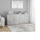 {NEW} Dressoir - Spaanplaat - Betongrijs - Woonkamer - Slaapkamer - Modern - Industrieel - Nieuwste Collectie