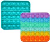 Healthify Life - Fidget Toy - Fidget Toys pakket - 2 stuks - Vierkant - Pop it