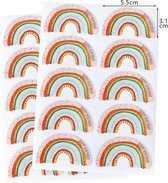 Sticker | Regenboog | Happy Birthday | gelukkige verjaardag | 30 stickers (3 velletjes)